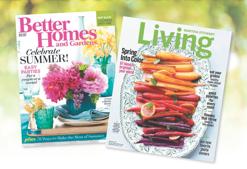Better homes & gardens and martha stewart